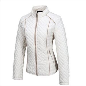 Women’s Quilted Lightweight Padding Jacket / Vest Puffer Coat Winter White